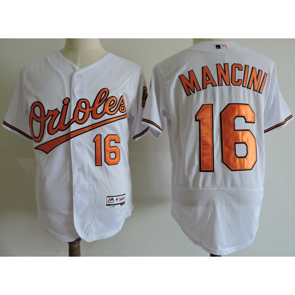 Baltimore Orioles #16 Trey Mancini White Elite Stitched Jersey