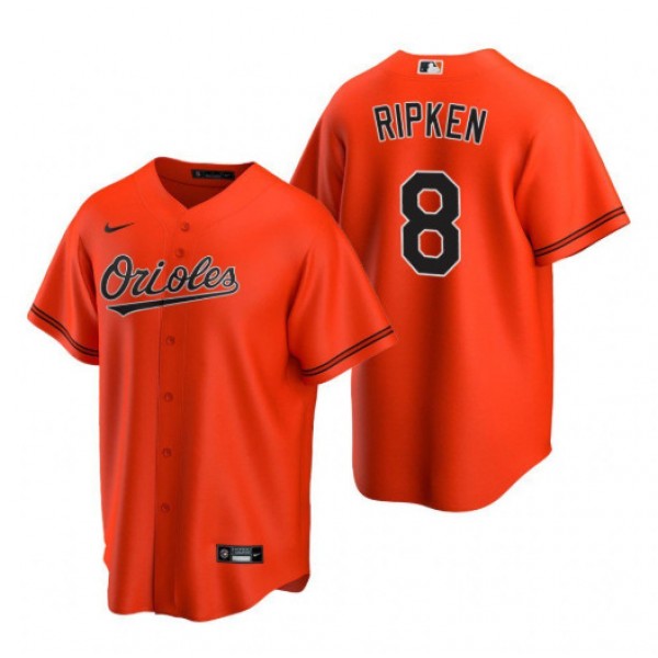 Baltimore Orioles #8 Cal Ripken Jr. Orange Cool Base Stitched Jersey