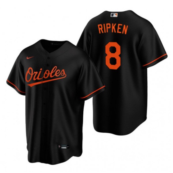 Baltimore Orioles #8 Cal Ripken Jr. Black Cool Base Stitched Jersey