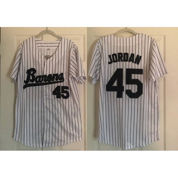 Birmingham Barons #45 Michael Jordan White Cool Base Stitched Jersey