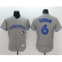 Blue Jays #6 Marcus Stroman Grey Flexbase Authentic Collection Stitched Jersey
