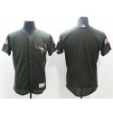 Blue Jays Blank Green Flexbase Authentic Collection Salute To Service Stitched Jersey