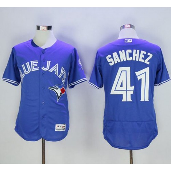 Blue Jays #41 Aaron Sanchez Blue Flexbase Authentic Collection Stitched Jersey