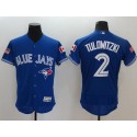 Blue Jays #2 Troy Tulowitzki Blue Fashion Stars Stripes Flexbase Authentic Stitched Jersey