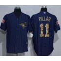 Blue Jays #11 Kevin Pillar Denim Blue Salute To Service Stitched Jersey