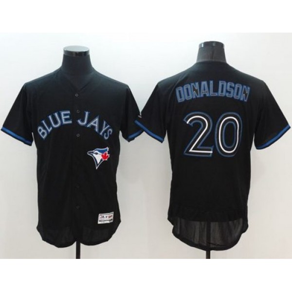Blue Jays #20 Josh Donaldson Black Fashion Flexbase Authentic Collection Stitched Jersey