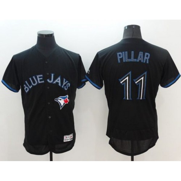 Blue Jays #11 Kevin Pillar Black Fashion Flexbase Authentic Collection Stitched Jersey