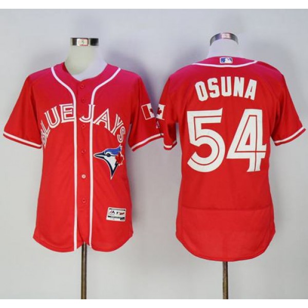 Blue Jays #54 Roberto Osuna Red Flexbase Authentic Collection Canada Day Stitched Jersey