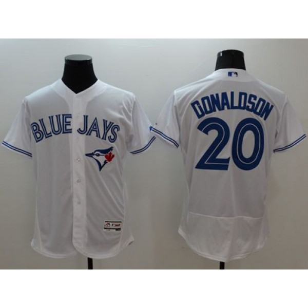 Blue Jays #20 Josh Donaldson White Flexbase Authentic Collection Stitched Jersey