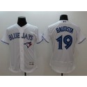 Blue Jays #19 Jose Bautista White Flexbase Authentic Collection Stitched Jersey