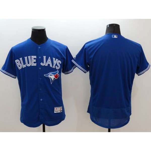 Blue Jays Blank Blue Flexbase Authentic Collection Stitched Jersey
