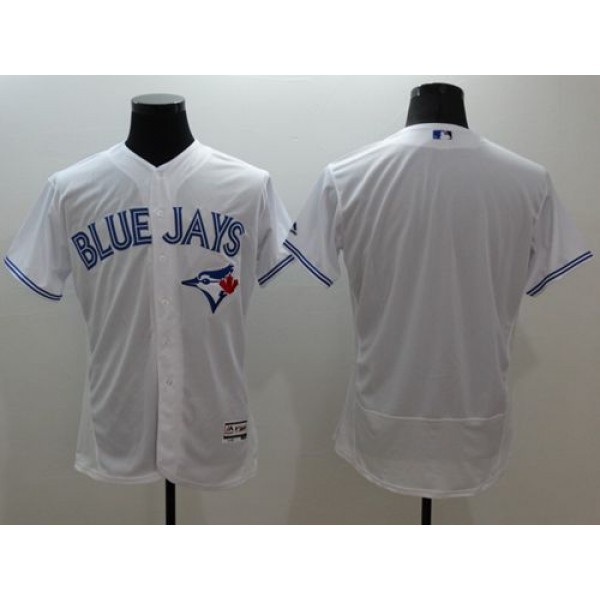 Blue Jays Blank White Flexbase Authentic Collection Stitched Jersey