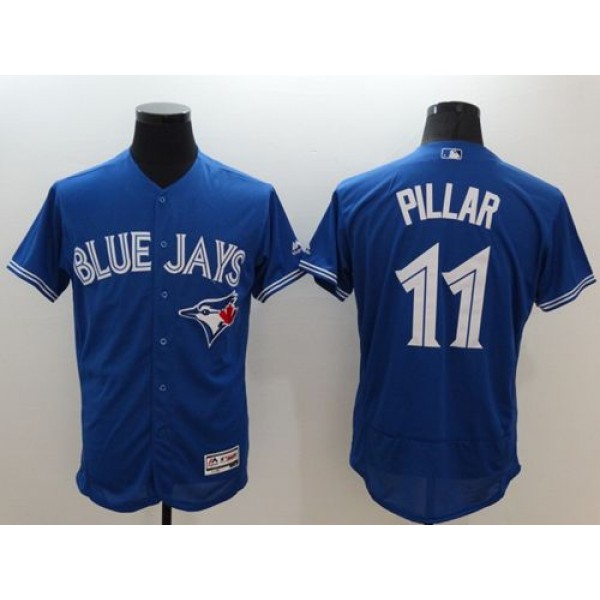 Blue Jays #11 Kevin Pillar Blue Flexbase Authentic Collection Stitched Jersey