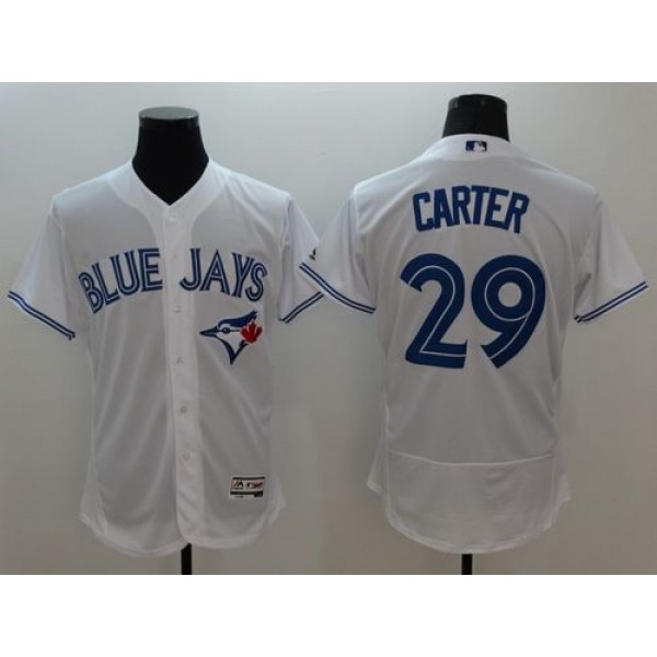 Blue Jays #29 Joe Carter White Flexbase Authentic Collection Stitched Jersey