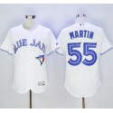 Blue Jays #55 Russell Martin White Flexbase Authentic Collection Stitched Jersey