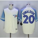 Blue Jays #20 Josh Donaldson Cream Blue Exclusive New Cool Base Stitched Jersey