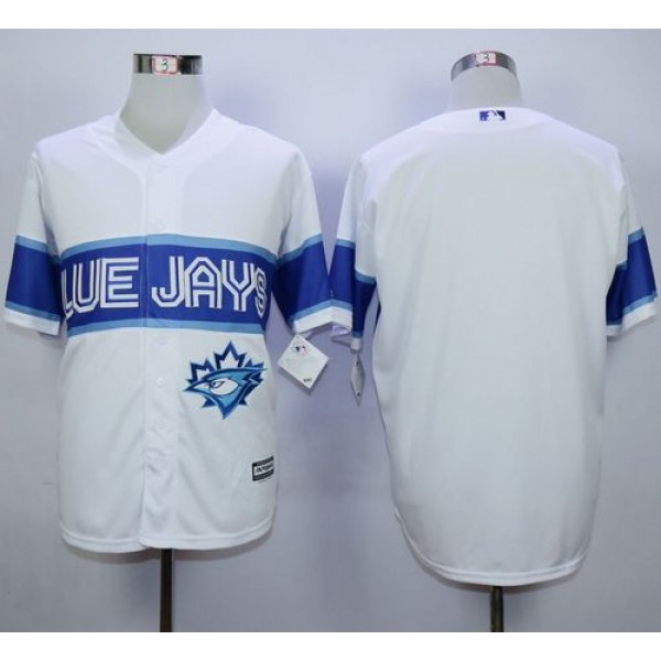 Blue Jays Blank White Exclusive New Cool Base Stitched Jersey