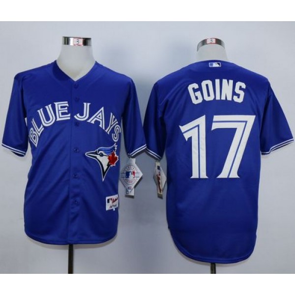 Blue Jays #17 Ryan Goins Blue Cool Base Stitched Jersey