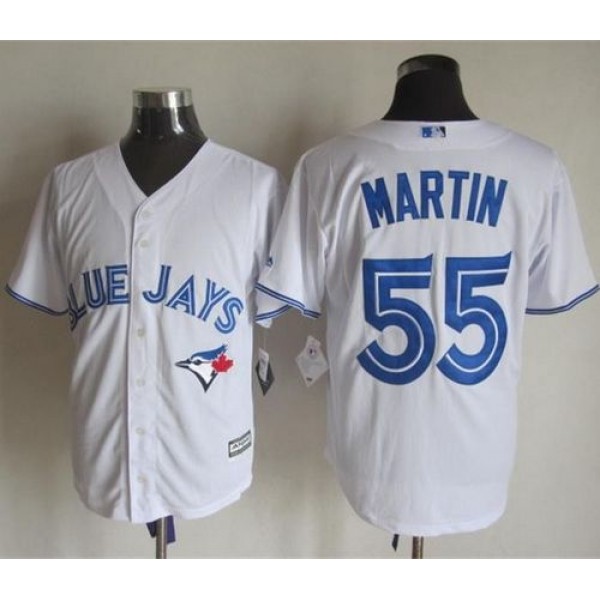 Blue Jays #55 Russell Martin White New Cool Base Stitched Jersey