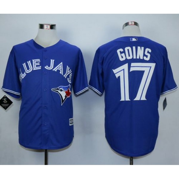 Blue Jays #17 Ryan Goins Blue New Cool Base Stitched Jersey