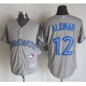 Blue Jays #12 Roberto Alomar Grey New Cool Base Stitched Jersey