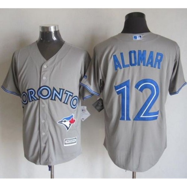 Blue Jays #12 Roberto Alomar Grey New Cool Base Stitched Jersey
