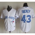 Blue Jays #43 R.A. Dickey White New Cool Base Stitched Jersey