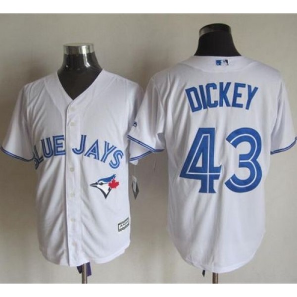 Blue Jays #43 R.A. Dickey White New Cool Base Stitched Jersey