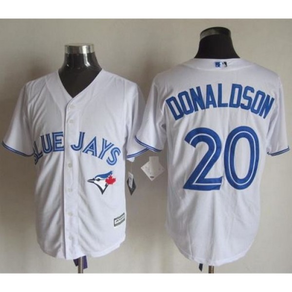 Blue Jays #20 Josh Donaldson White New Cool Base Stitched Jersey