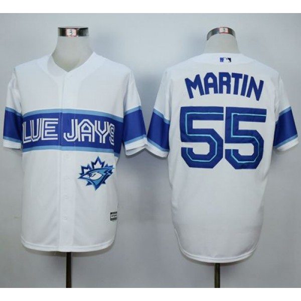 Blue Jays #55 Russell Martin White Exclusive New Cool Base Stitched Jersey