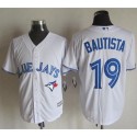 Blue Jays #19 Jose Bautista White New Cool Base Stitched Jersey