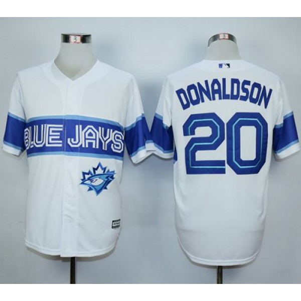 Blue Jays #20 Josh Donaldson White Exclusive New Cool Base Stitched Jersey