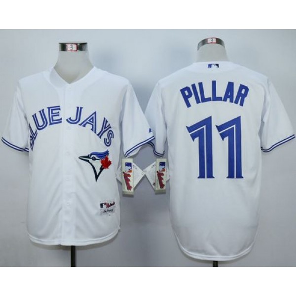 Blue Jays #11 Kevin Pillar White Cool Base Stitched Jersey