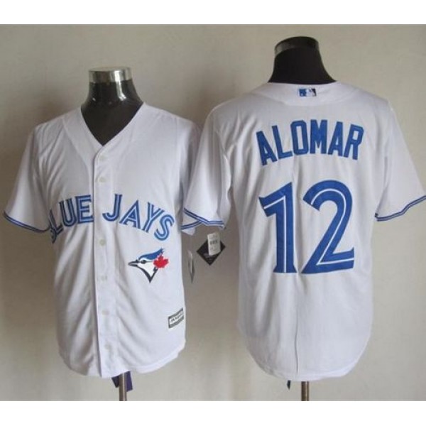 Blue Jays #12 Roberto Alomar White New Cool Base Stitched Jersey