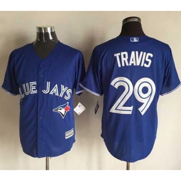 Blue Jays #29 Devon Travis Blue New Cool Base Stitched Jersey