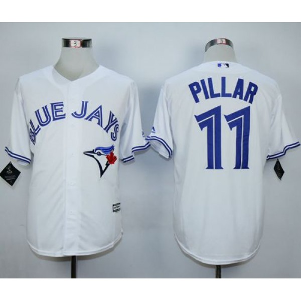 Blue Jays #11 Kevin Pillar White New Cool Base Stitched Jersey