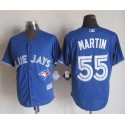 Blue Jays #55 Russell Martin Blue New Cool Base Stitched Jersey