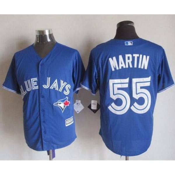 Blue Jays #55 Russell Martin Blue New Cool Base Stitched Jersey