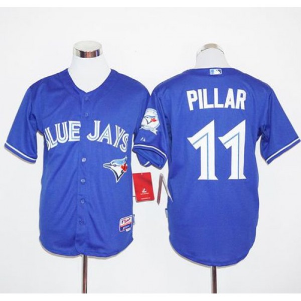 Blue Jays #11 Kevin Pillar Blue Cool Base Stitched Jersey
