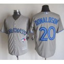 Blue Jays #20 Josh Donaldson Grey New Cool Base Stitched Jersey
