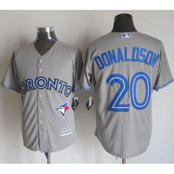 Blue Jays #20 Josh Donaldson Grey New Cool Base Stitched Jersey
