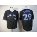 Blue Jays #29 Joe Carter Black Fashion Stitched Jersey