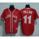 Blue Jays #11 Kevin Pillar Red New Cool Base Canada Day Stitched Jersey
