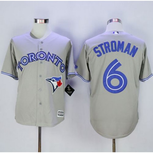 Blue Jays #6 Marcus Stroman Grey New Cool Base Stitched Jersey