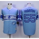 Blue Jays #55 Russell Martin Light Blue Exclusive New Cool Base Stitched Jersey