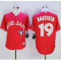 Blue Jays #19 Jose Bautista Red New Cool Base Canada Day Stitched Jersey