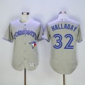 Blue Jays #32 Roy Halladay Grey Flexbase Authentic Collection Stitched Jersey