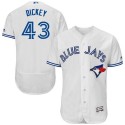Blue Jays #43 R.A. Dickey White Flexbase Authentic Collection Stitched Jersey