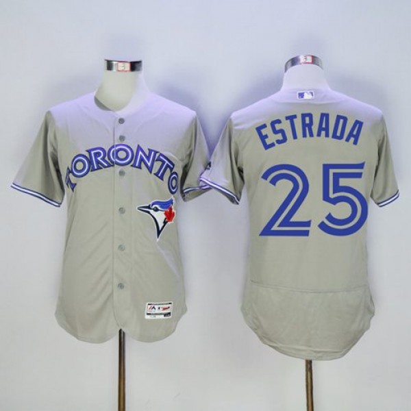 Blue Jays #25 Marco Estrada Grey Flexbase Authentic Collection Stitched Jersey