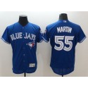 Blue Jays #55 Russell Martin Blue Flexbase Authentic Collection Stitched Jersey